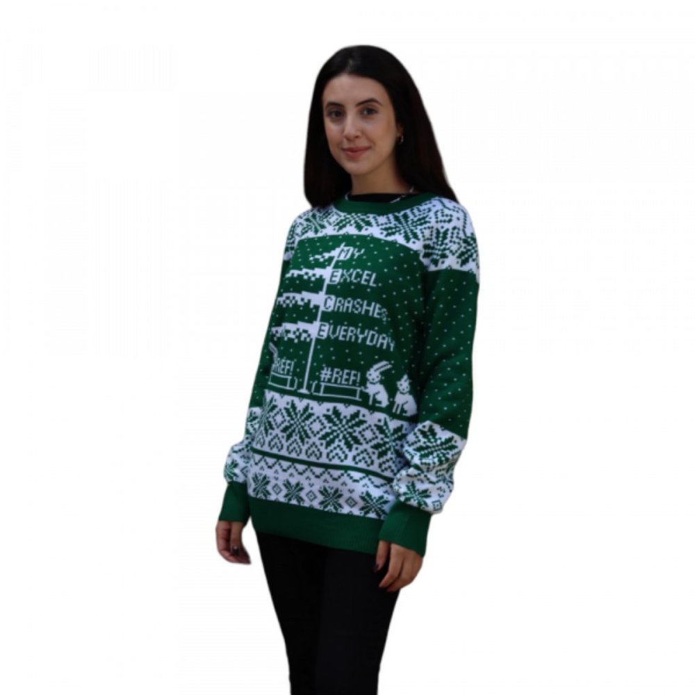 Women’s My Excel Crashes Everyday Funny Christmas Sweater